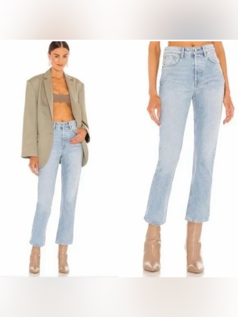 GRLFRND The Karolina High Rise Straight Crop in Ventura Wash Size 24